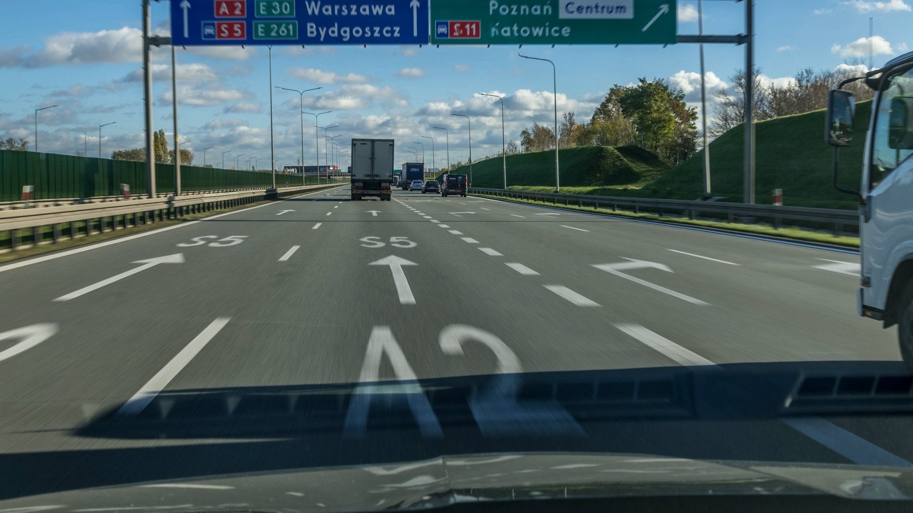 Zdjęcie z autostradowej obwodnicy Poznania