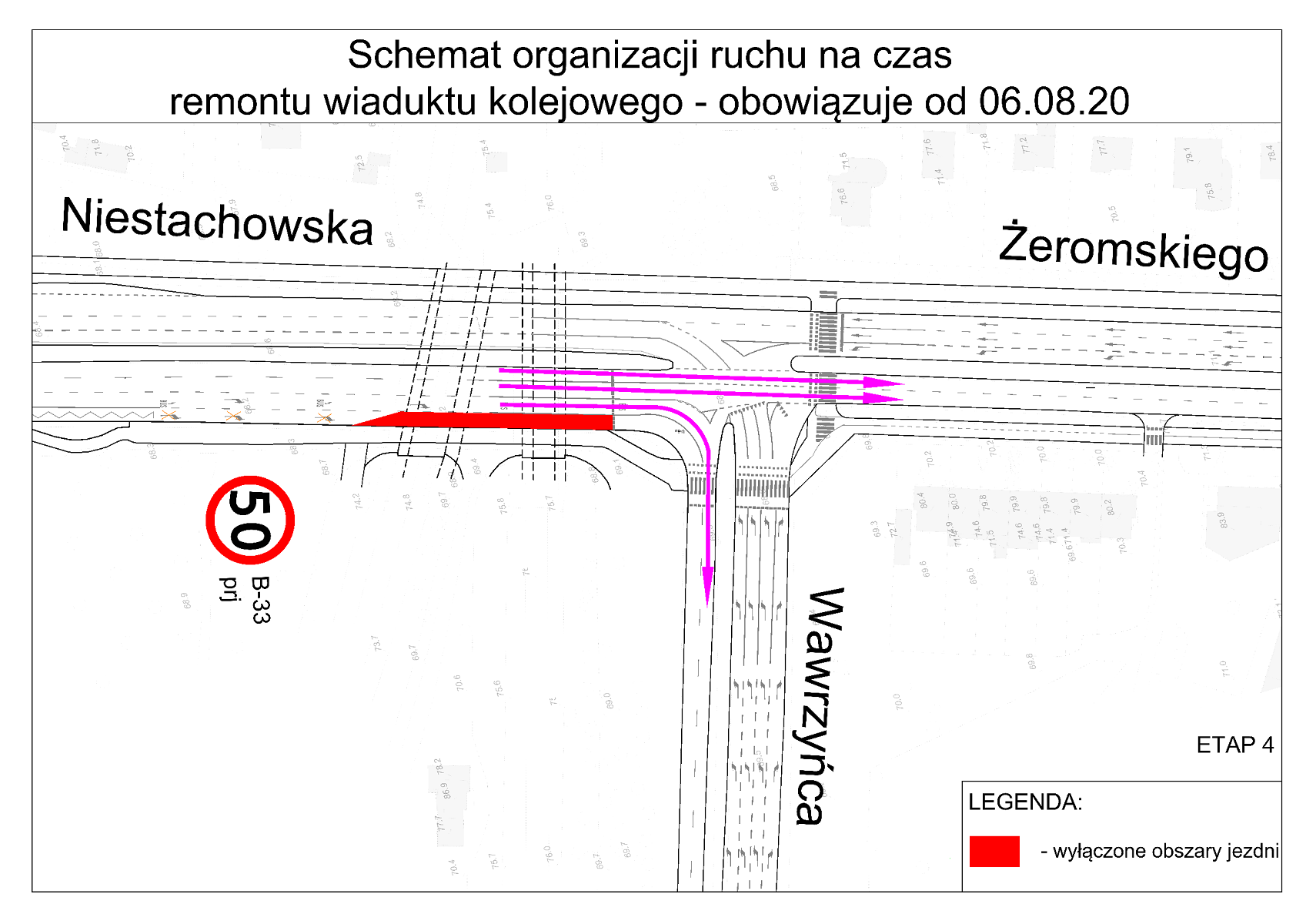 Zmiana organizacji ruchu na ul. Niestachowskiej - grafika artykułu