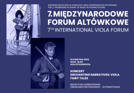 Baner promujący wydarzenie. Nazwa wydarzenia, data i zdjęcie Artystów.