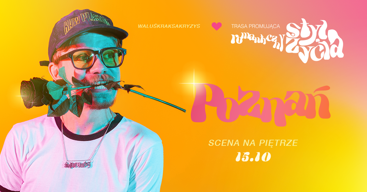 Baner promujący wydarzenie. Nazwa wydarzenia, data i zdjęcie Artysty.