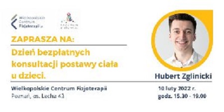 ogłoszenie o darmowych konsultacjach z fizjoterapeutą