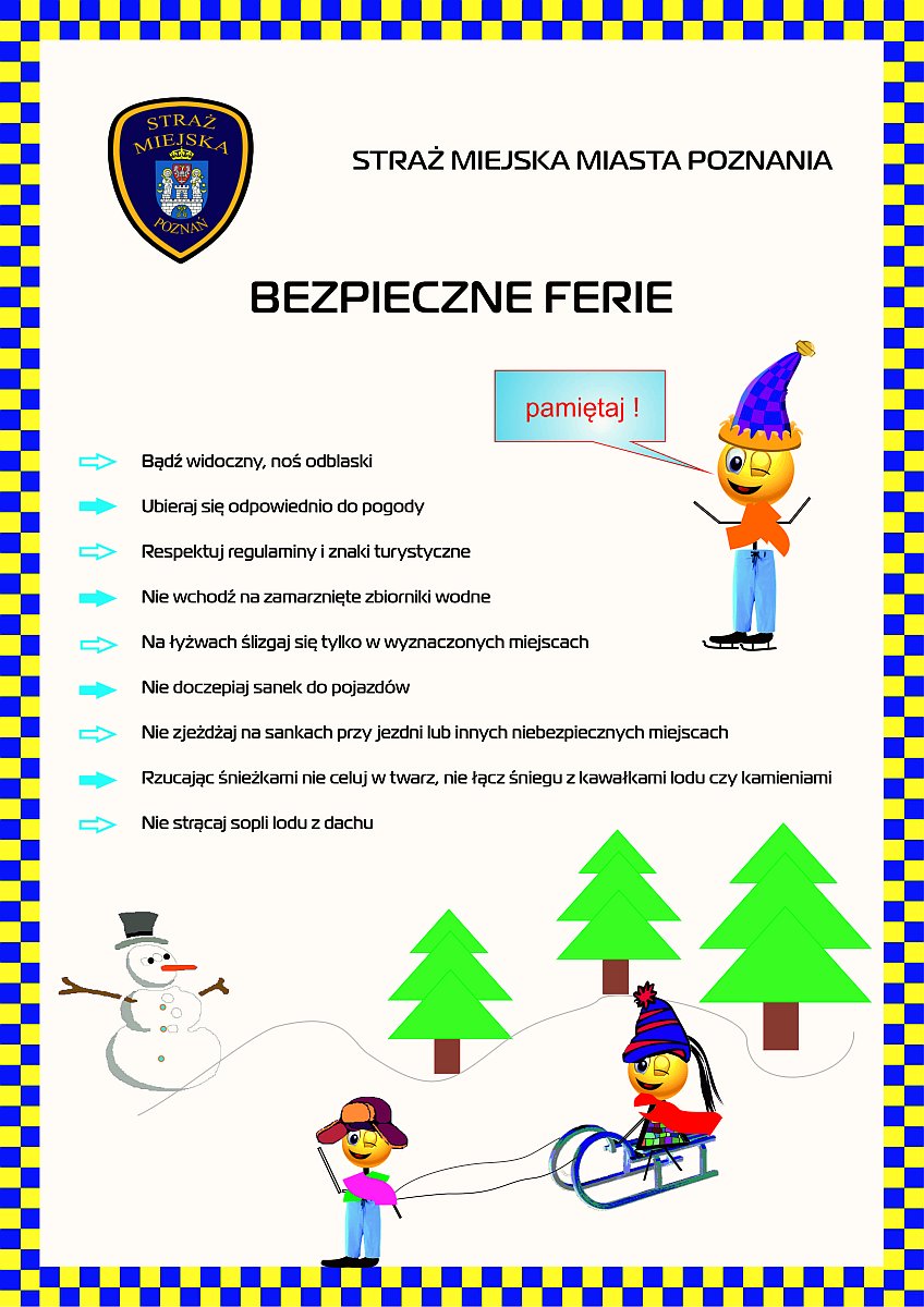 plakat-bezpiecznie podczas ferii