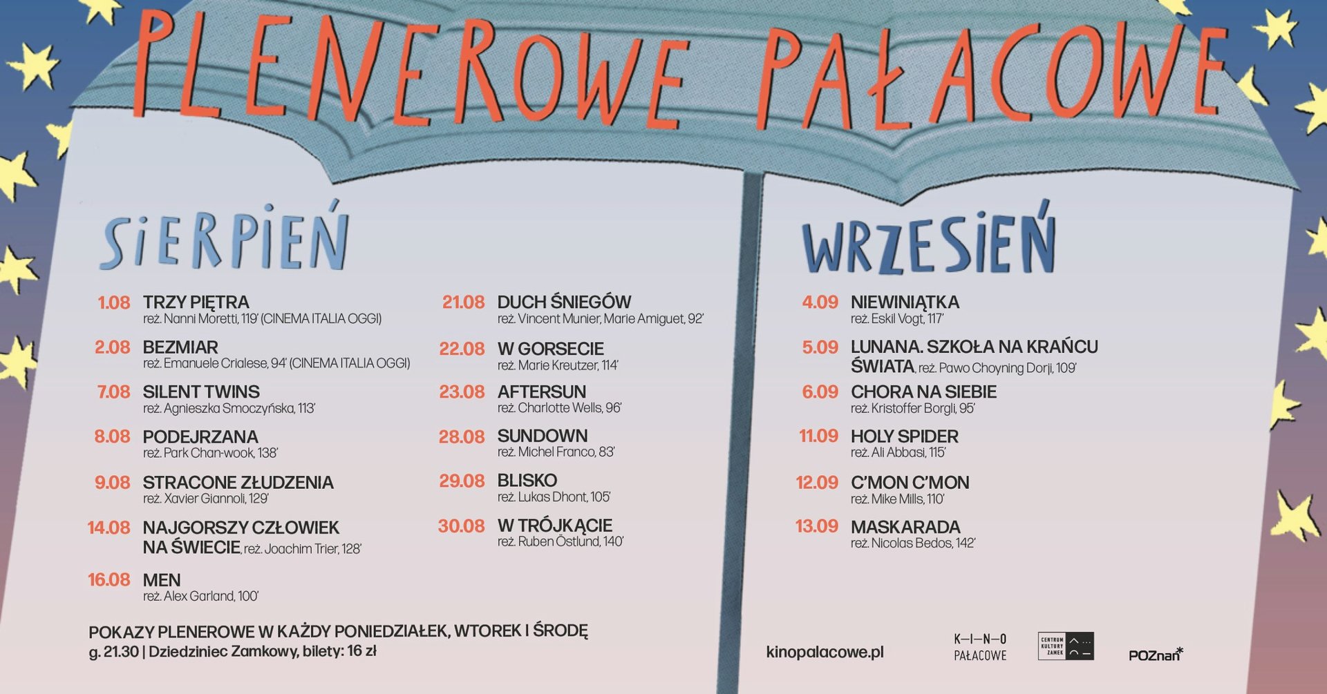 Gong na pisaku a po prawej część informacyjna plakatu.