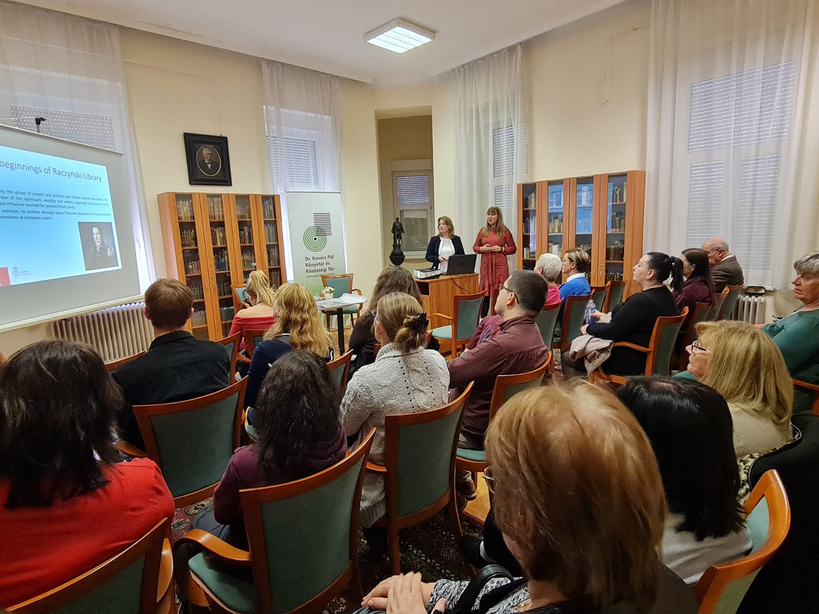 Wykład o histori i aktualnych działaniach w Bibliotece Raczyńskich