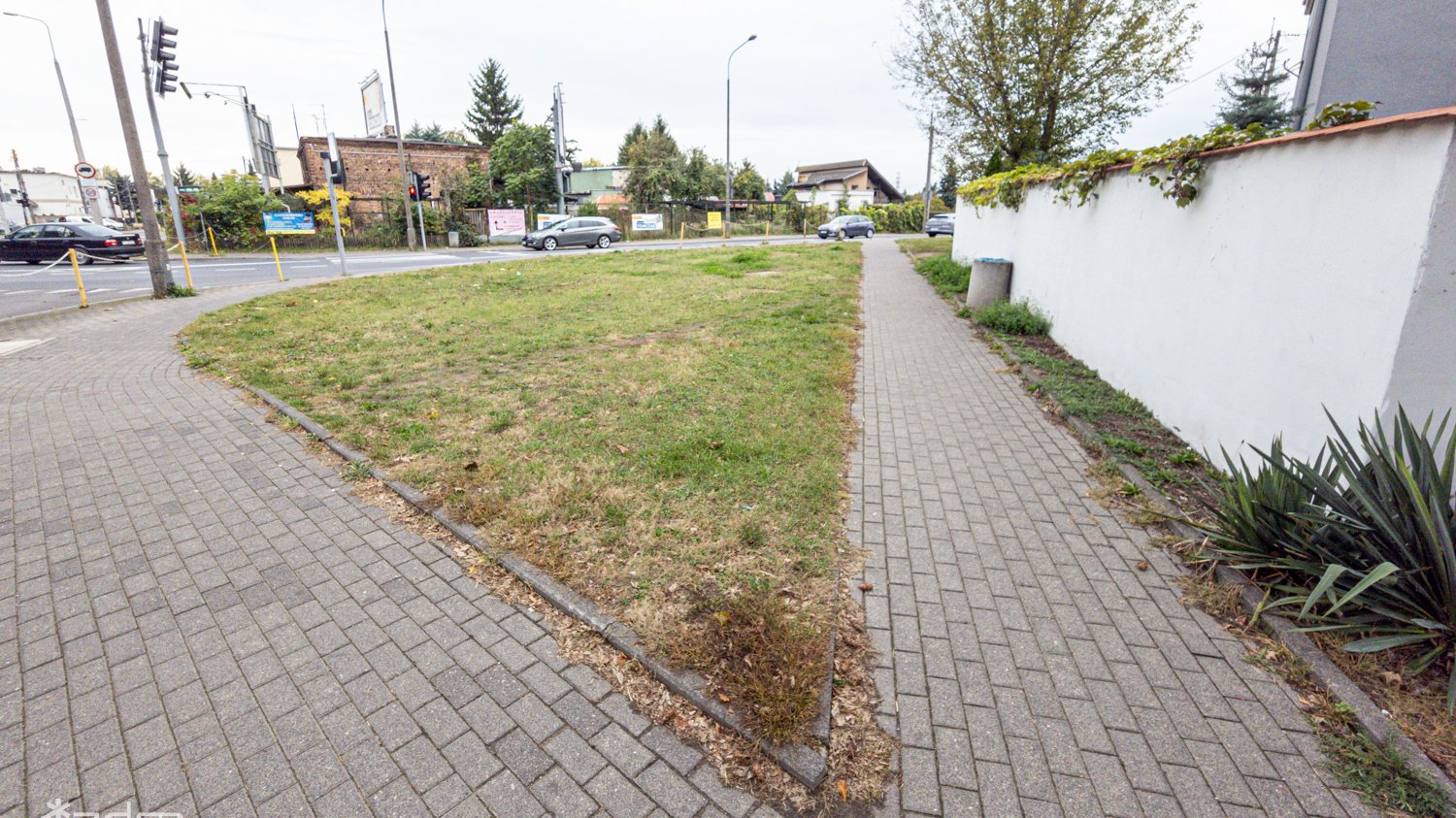 Miejsce przy skrzyżowaniu ul. Browarnej i Leszka gdzie pojawi się nowa zieleń