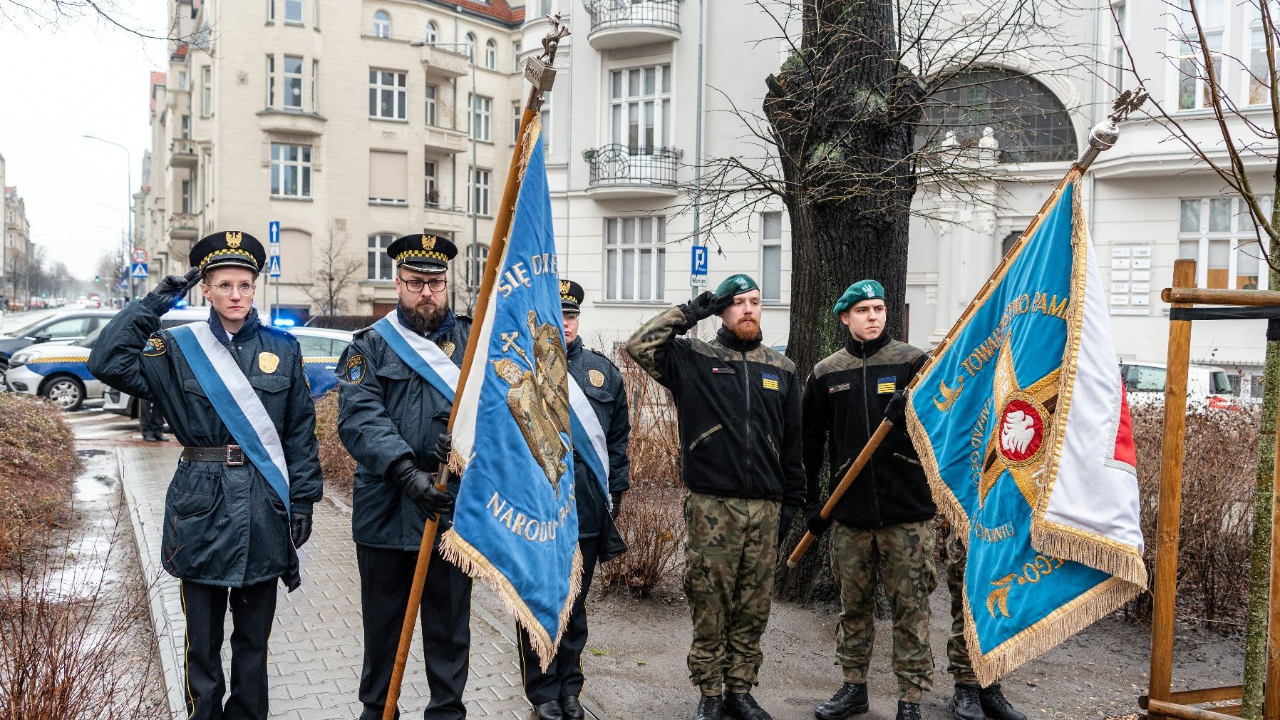 Galeria zdjęć przedstawia uroczystości z okazji 105. rocznicy podpisania rozejmu w Trewirze. Na fotografiach widać, m.in. uczestników obchodów i poczty sztandarowe.