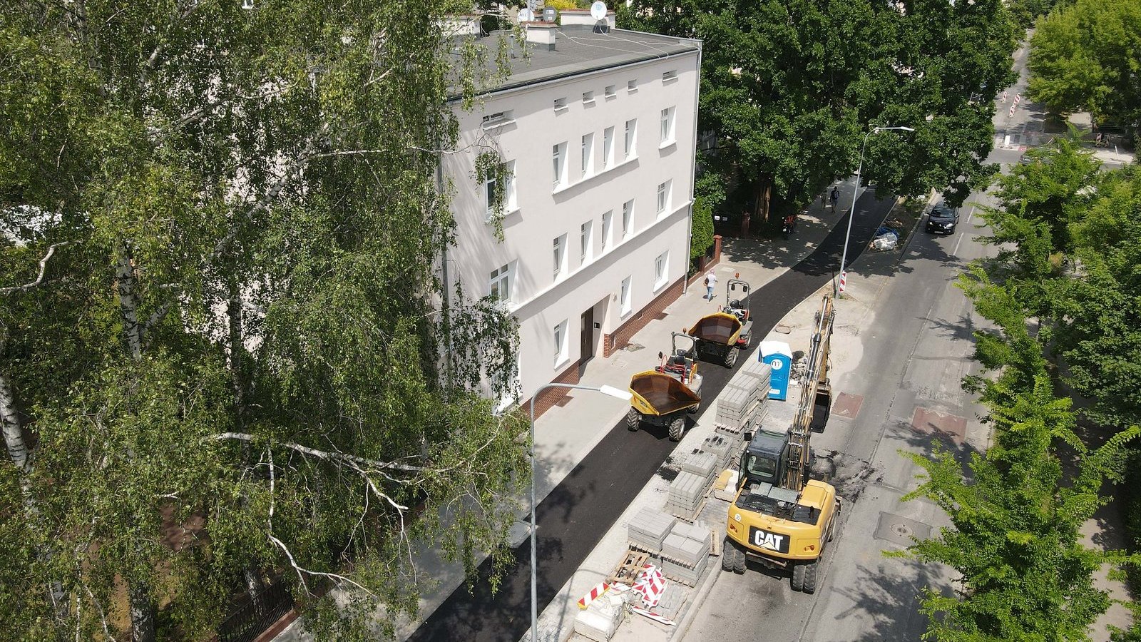 Galeria zdjęć z budowy drogi rowerowej przy ul. Dmowskiego