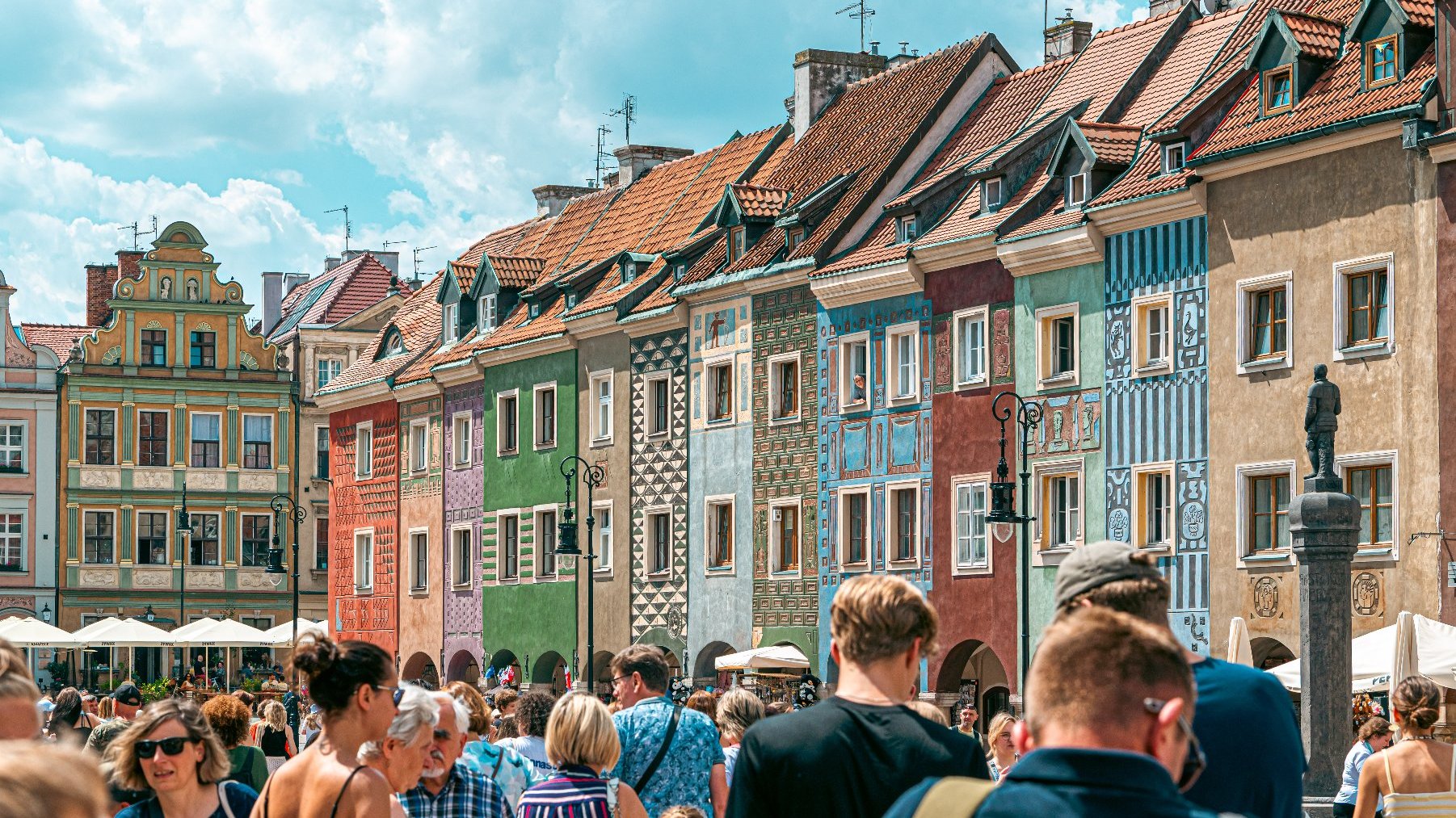 Stary Rynek w Poznaniu. Widok na Domki Budnicze.