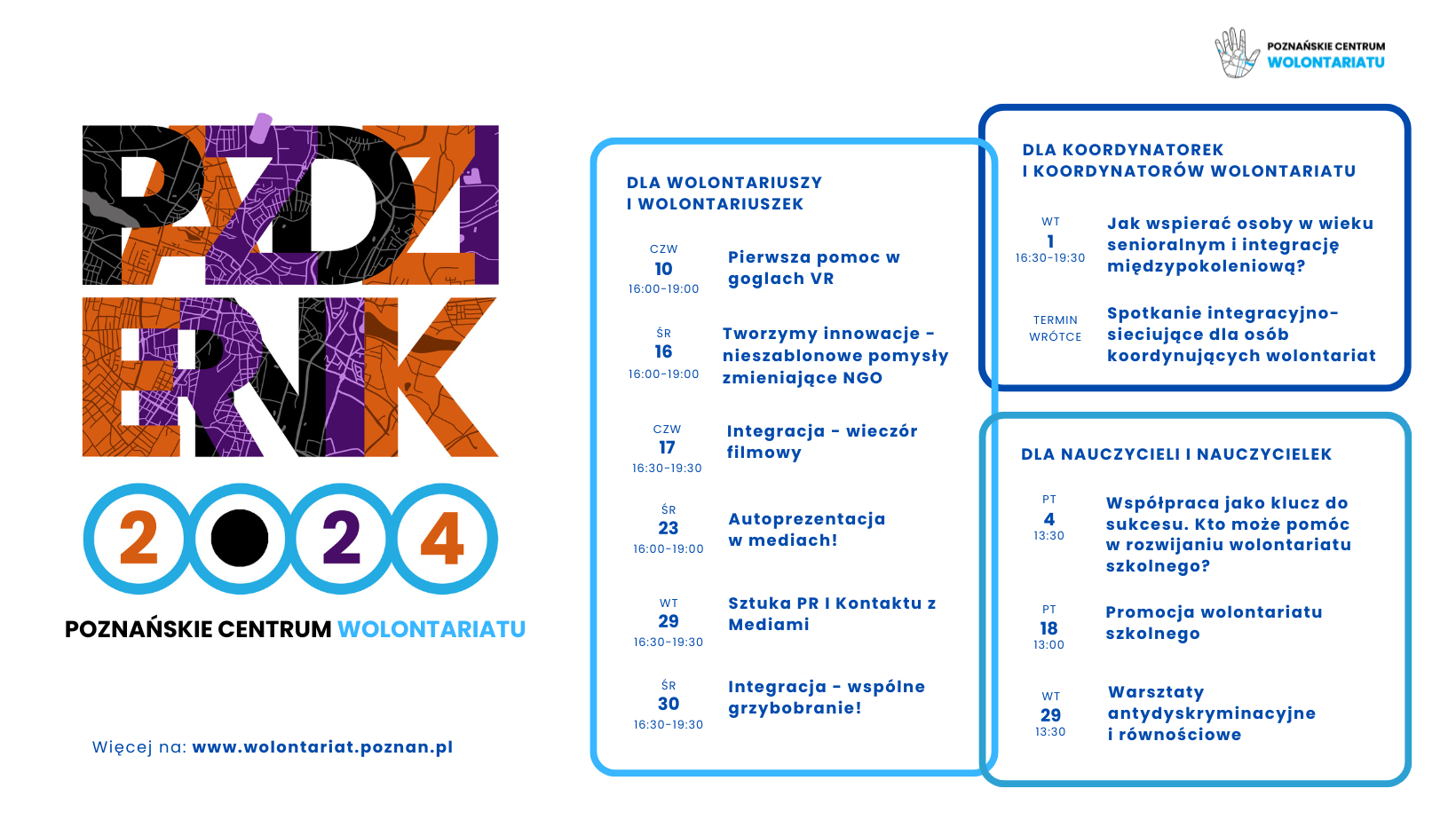 Rozpiska październikowych warsztatów w PCW - szczegóły w artykule - grafika artykułu