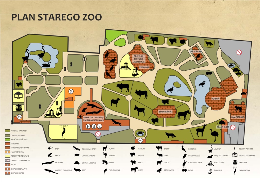 Plan Starego Zoo w Poznaniu - grafika artykułu