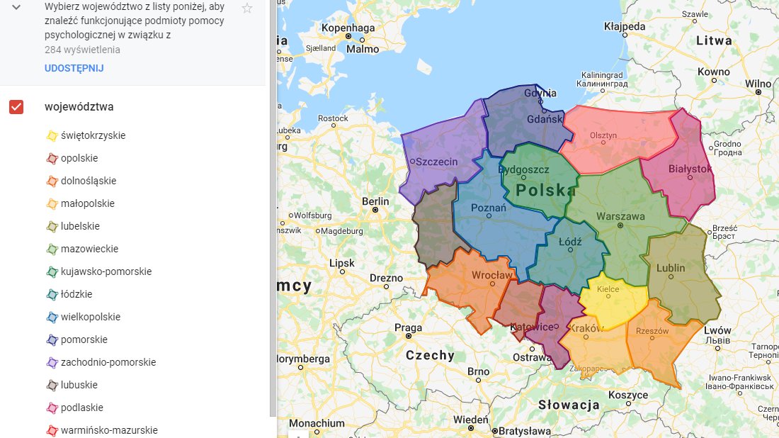 Interaktywna Mapa Pomocy Psychologicznej