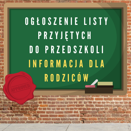 Ogłoszenie listy przyjętych do przedszkoli - informacja dla rodziców - grafika artykułu