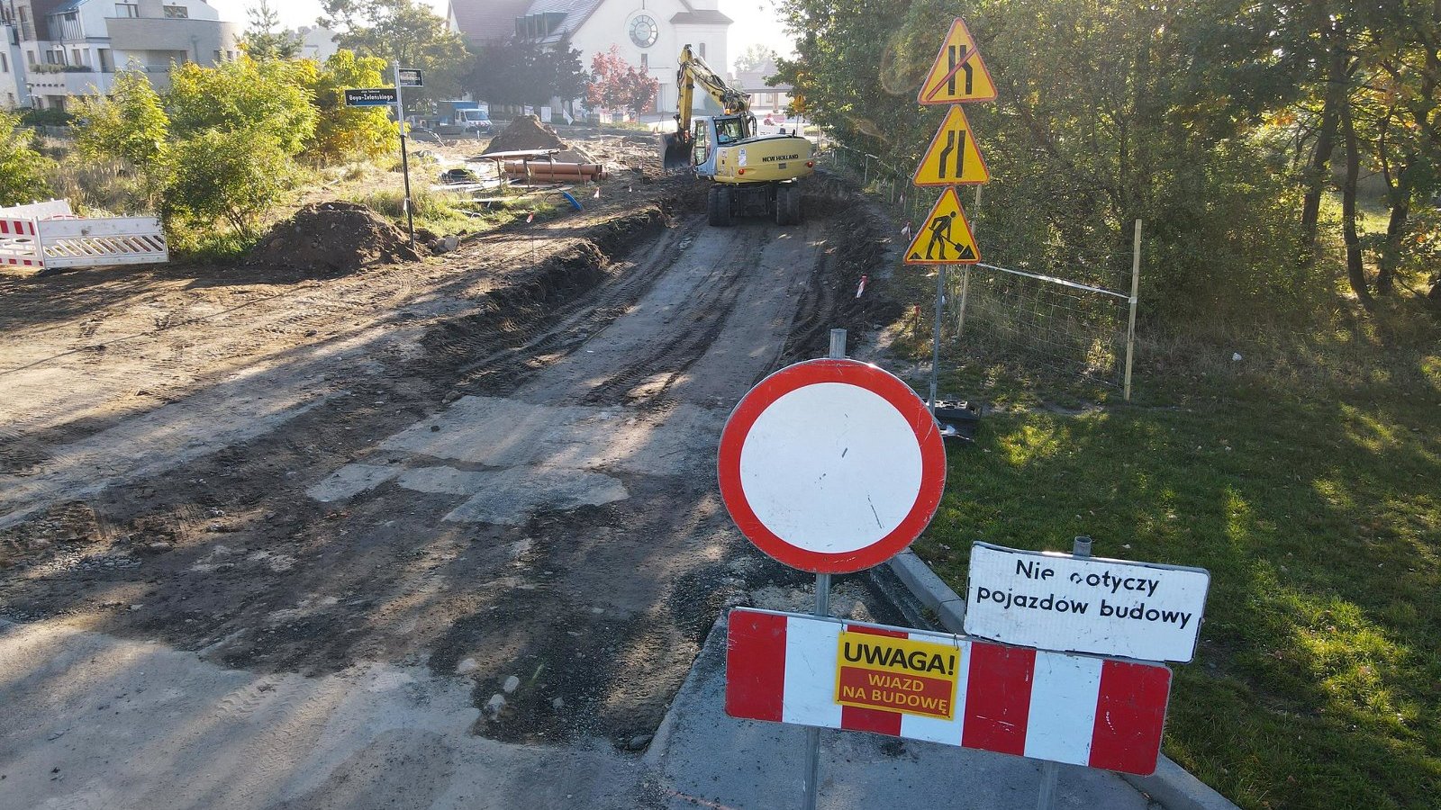 Galeria zdjęć z prac nad przedłużeniem ul. Wańkowicza