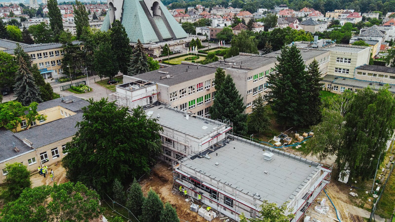 Galeria z briefiengu na budowie Branżowego Centrum Umiejętności w dziedzinie piekarstwa