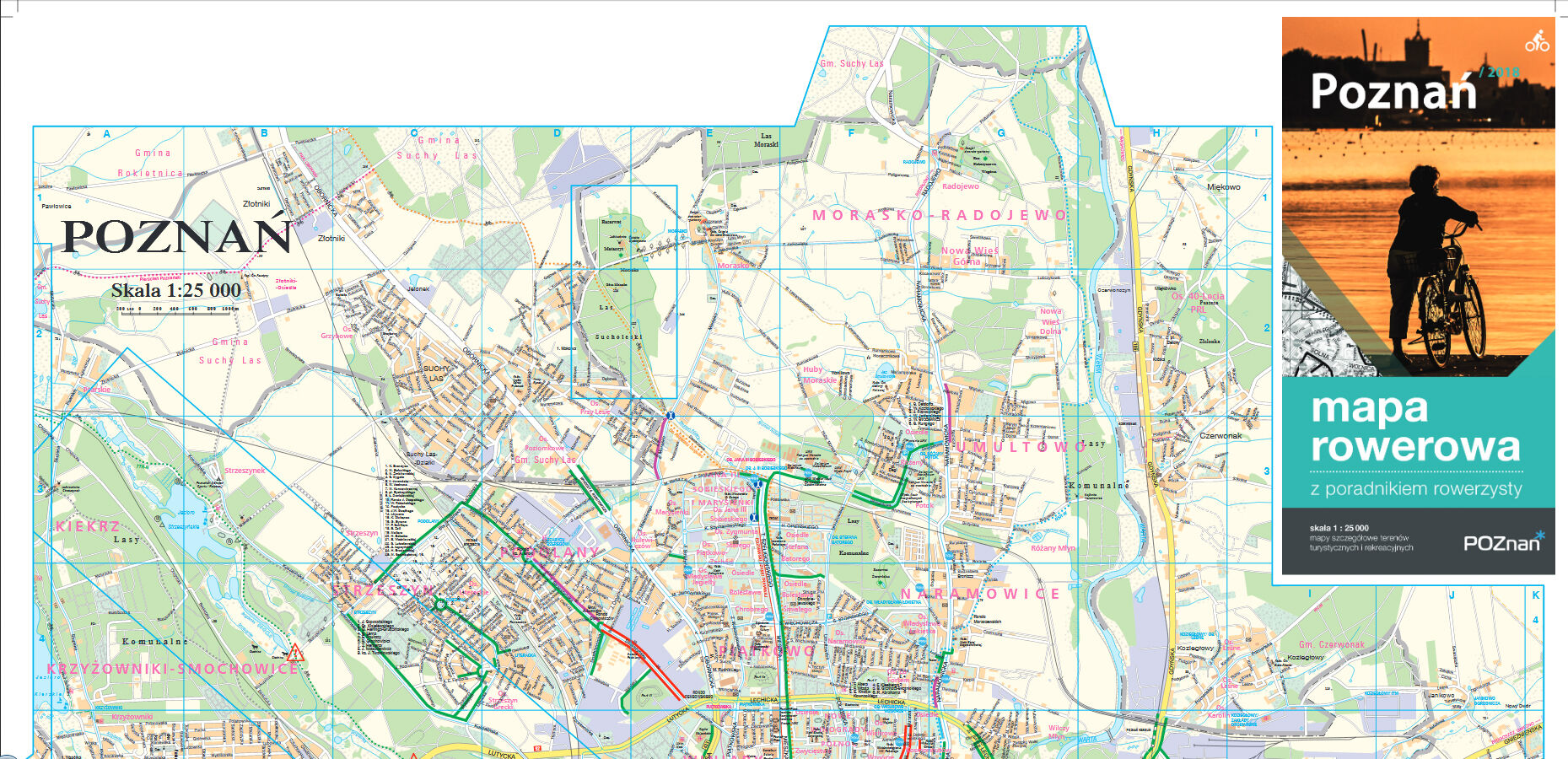 Mapa rowerowa z poradnikiem rowerzysty - grafika artykułu