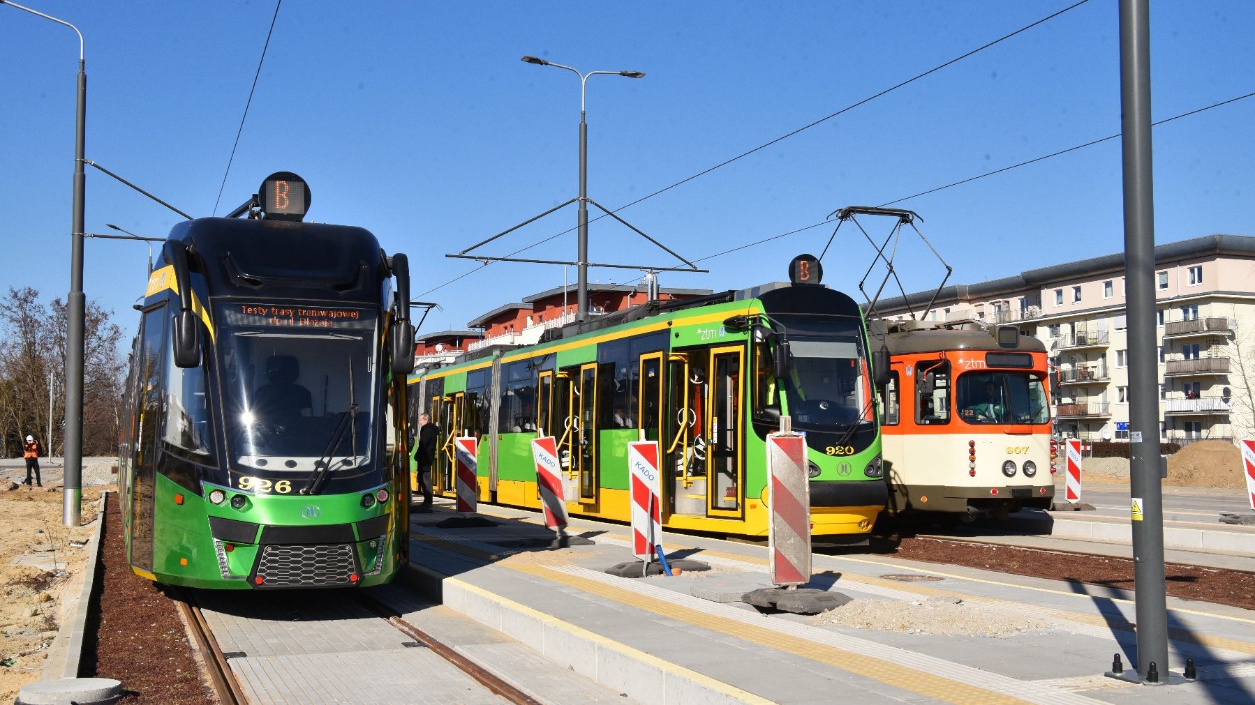 Galeria zdjęć z testów na trasie tramwajowej na Naramowice