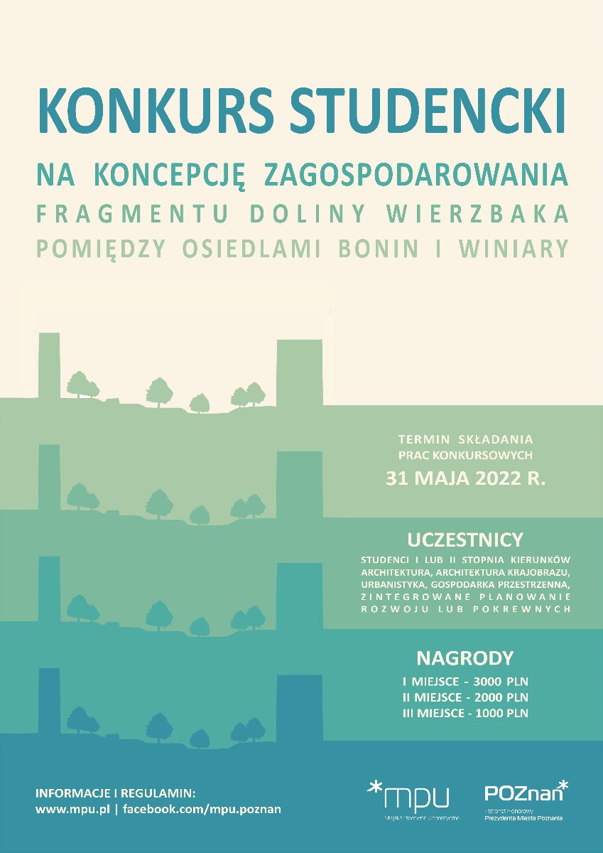 Plakat na konkurs zagospodarowania doliny Wierzbaka. - grafika artykułu