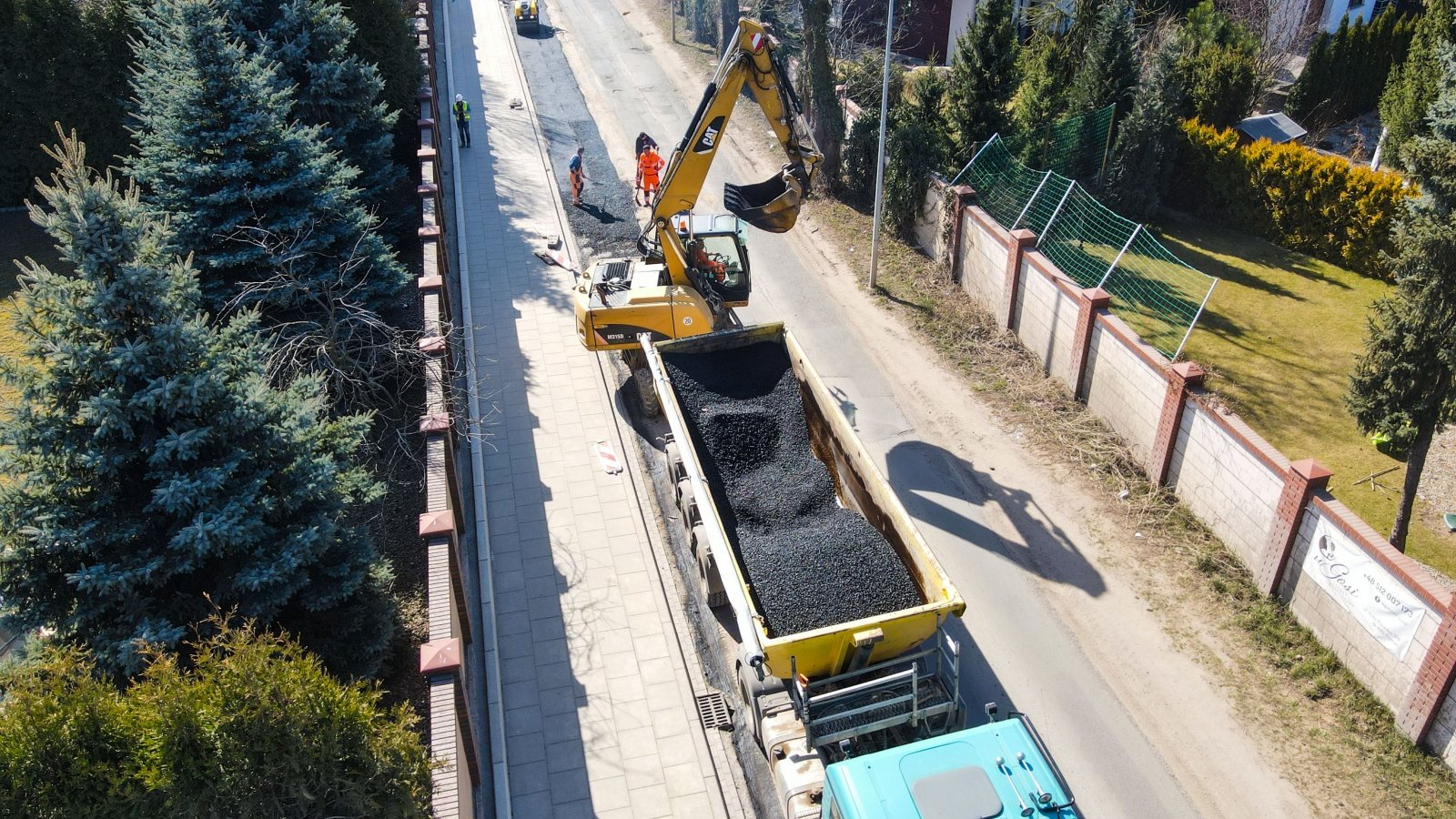 Galeria zdjęć z budowy chodnika przy ul. Morasko