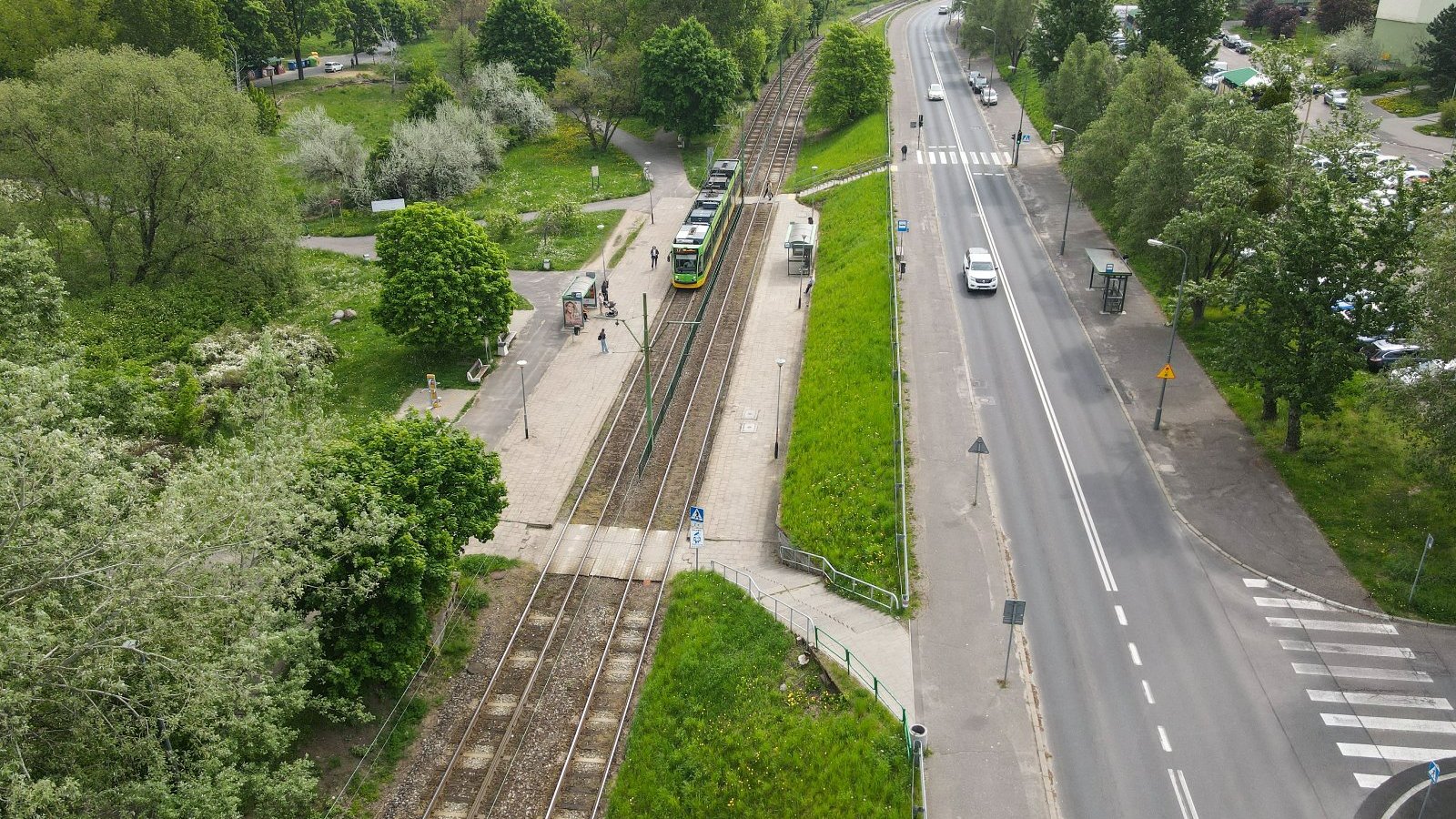 Galeria zdjęć pokazujacych tzw. trasę kórnicką z lotu ptaka