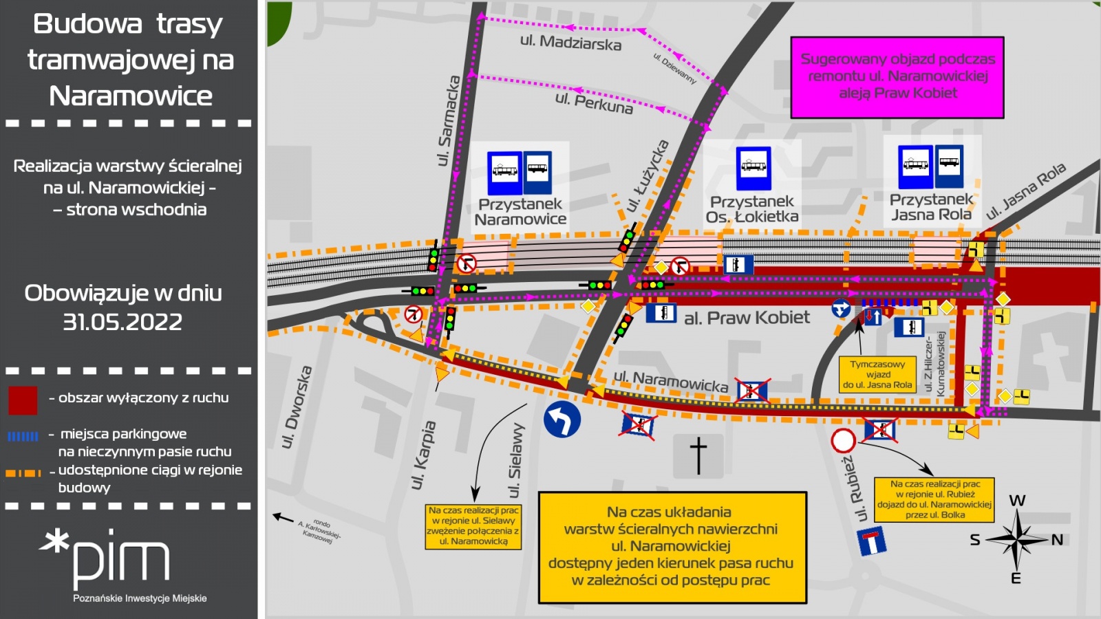 Mapka przedstawiająca zmiany w ruchu. - grafika artykułu