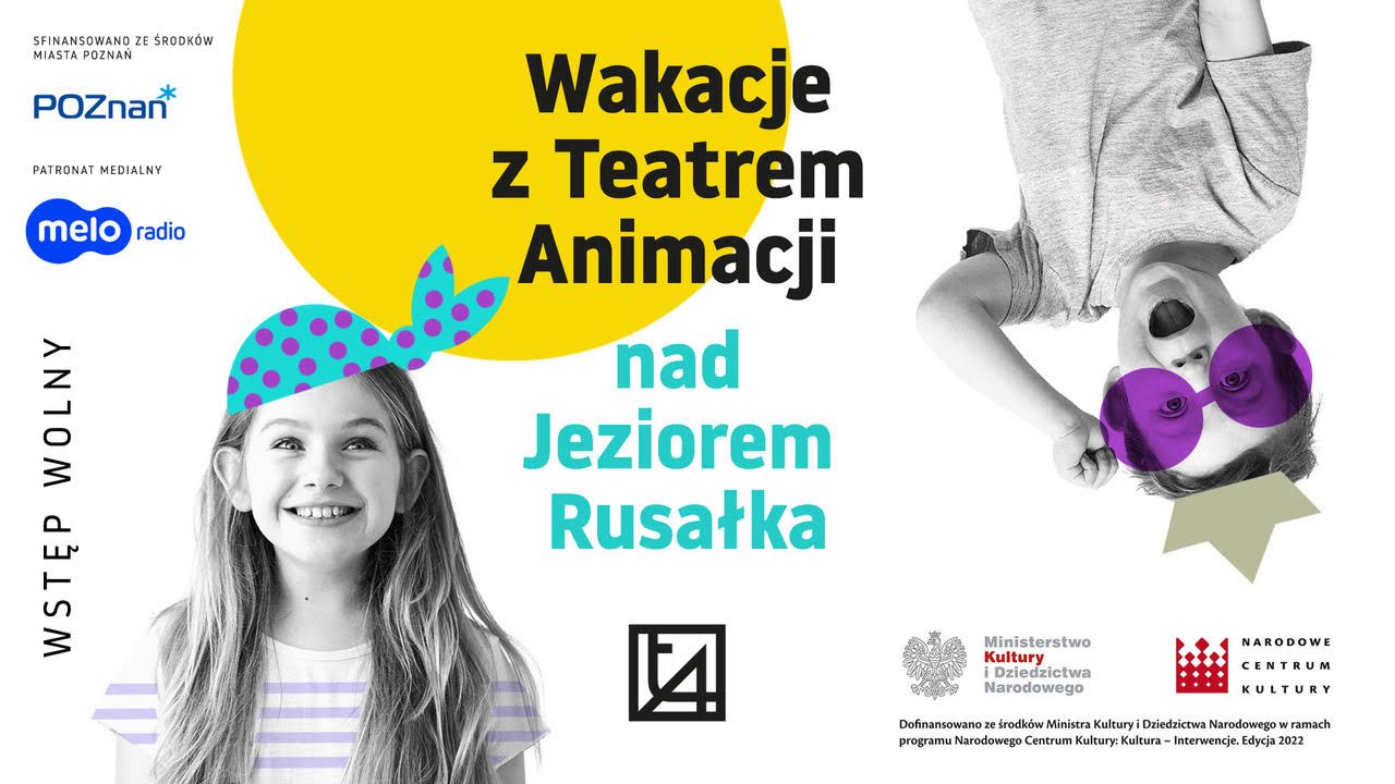 Plakat: zdjęcia dwojga dzieci, obok najważniejsze informacje o wydarzeniu