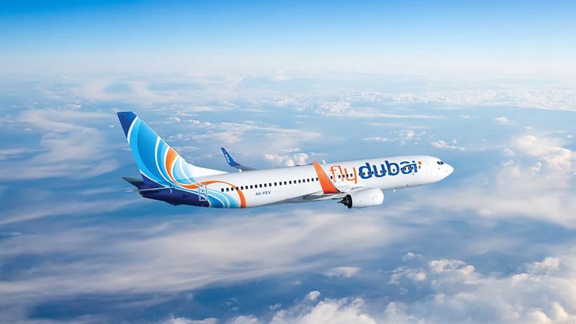 Samolot linii flydubai - grafika artykułu