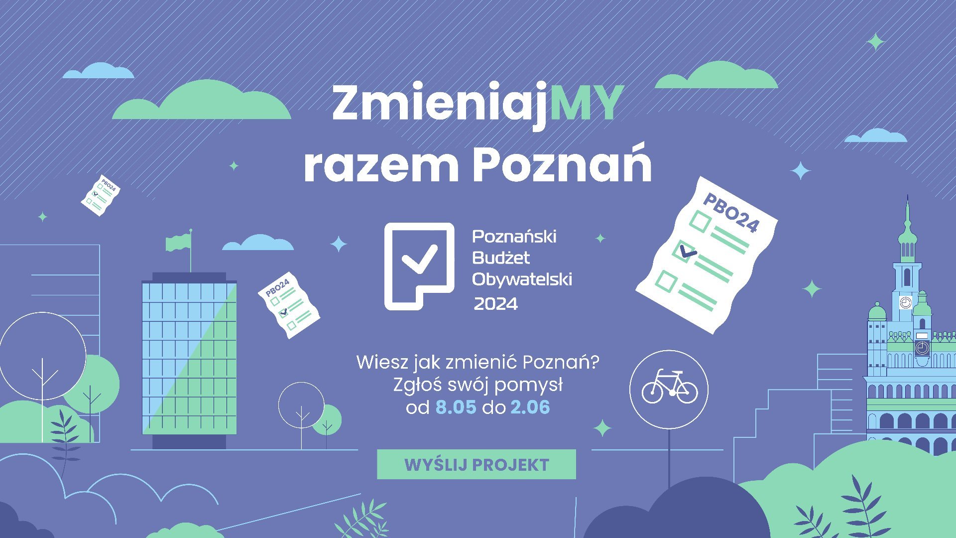 Grafika z informacjami o akcji oraz postaciami i elementami graficznymi