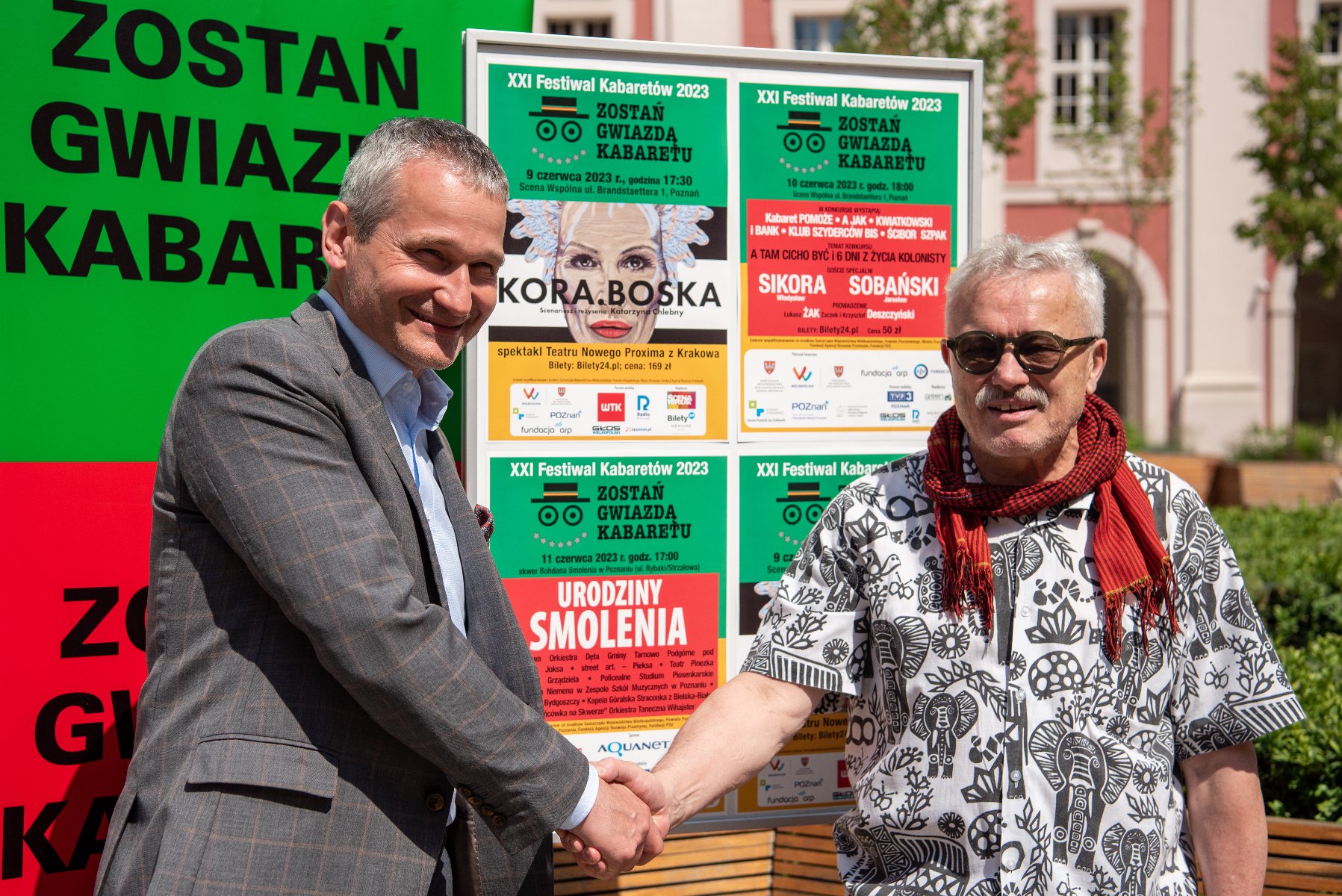 Jędrzej Solarski, zastępca prezydenta Poznania oraz Krzysztof Deszczyński, organizator festiwalu - grafika artykułu