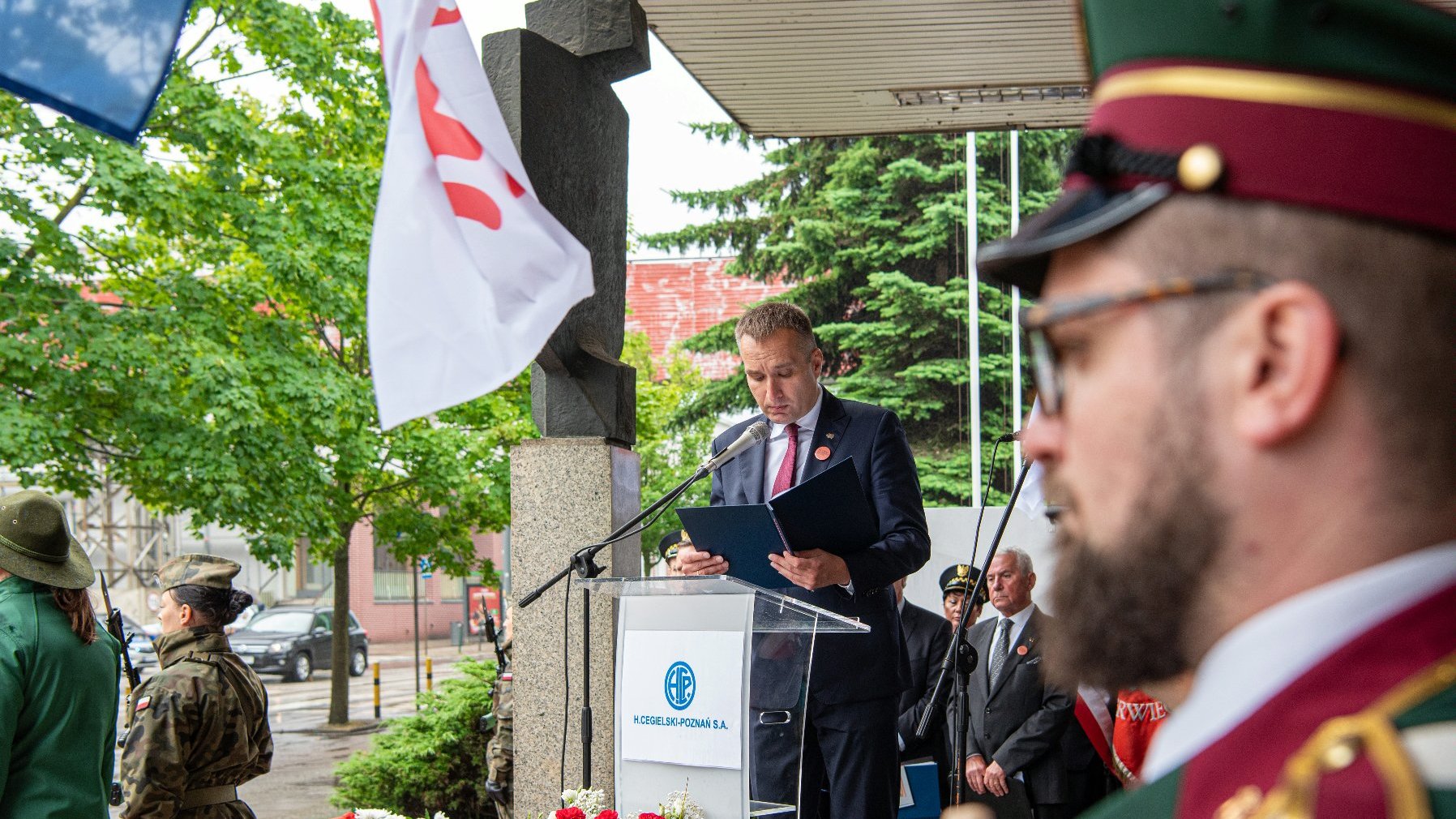 Na zdjęciu Mariusz Wiśniewski, zastępca prezydenta Poznania przy mikrofonie