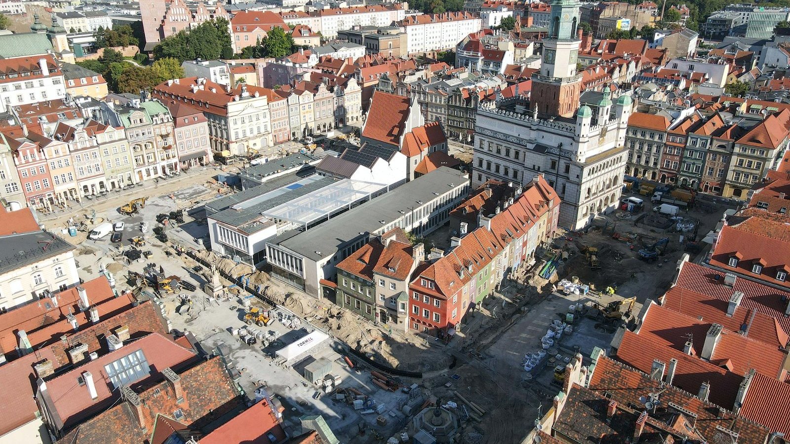 Na zdjęciu Stary Rynek z lotu ptaka