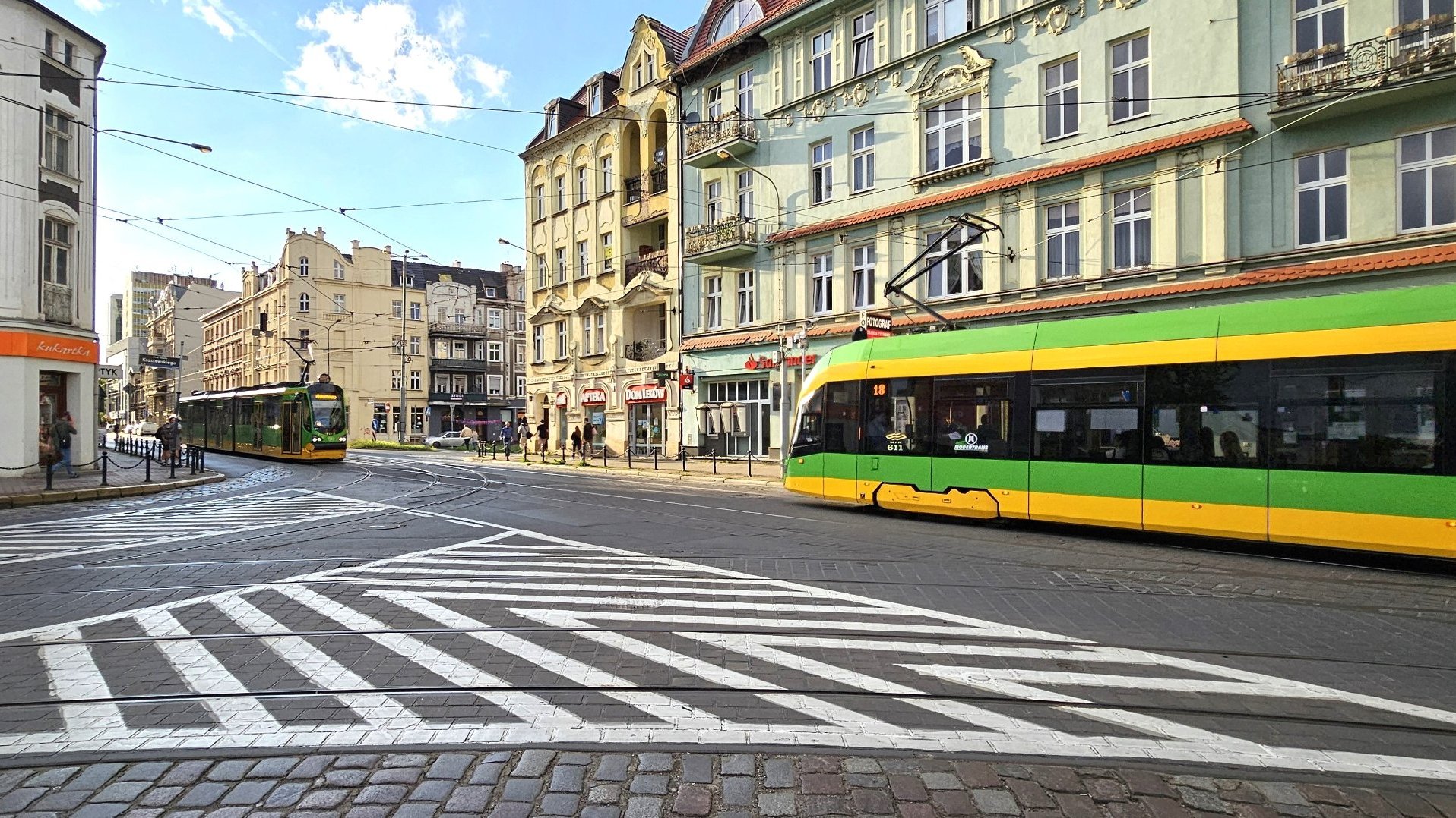 Skrzyżowanie ulic Dąbrowskiego i Kraszewskiego