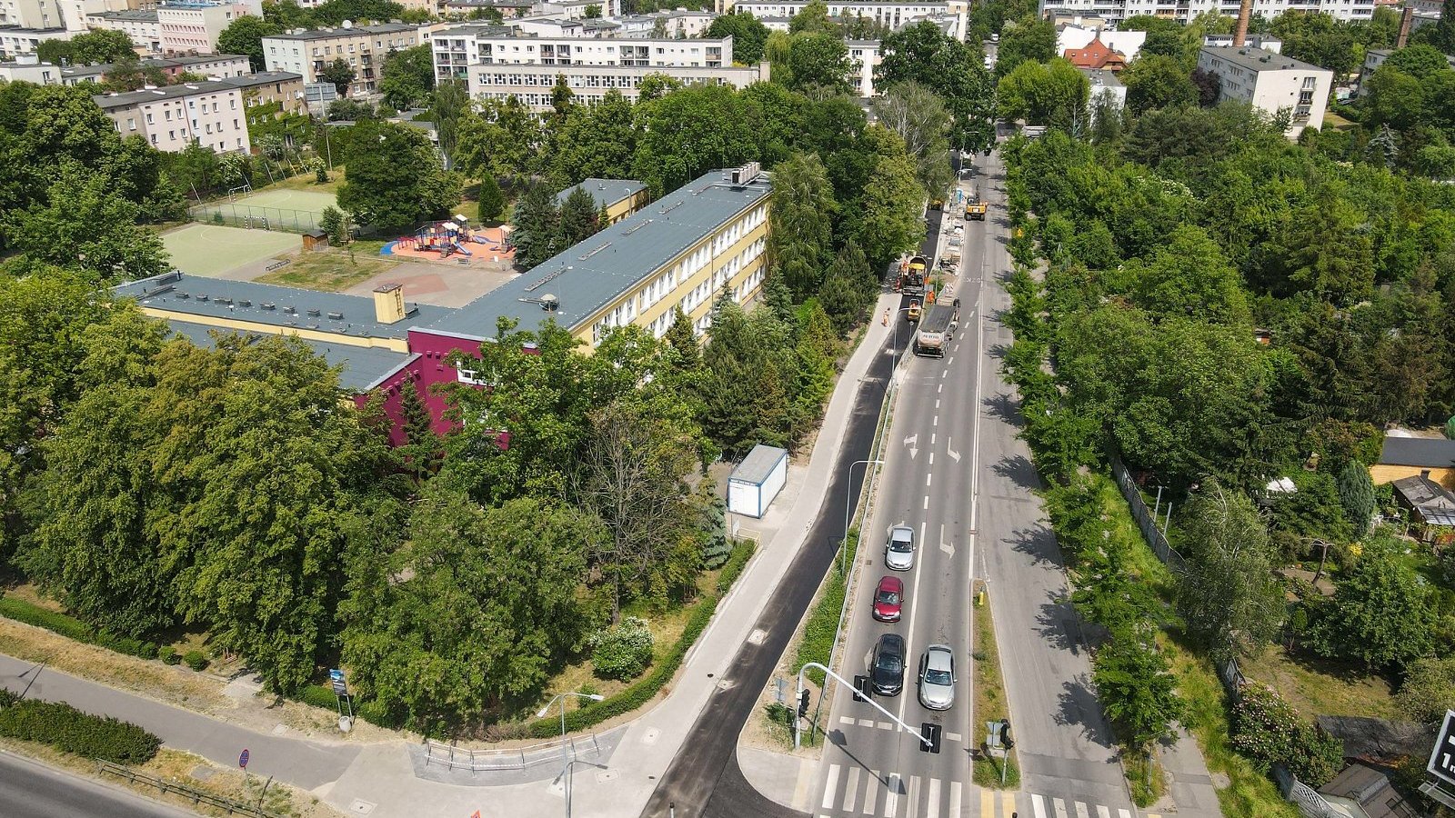 Galeria zdjęć z budowy drogi rowerowej przy ul. Dmowskiego