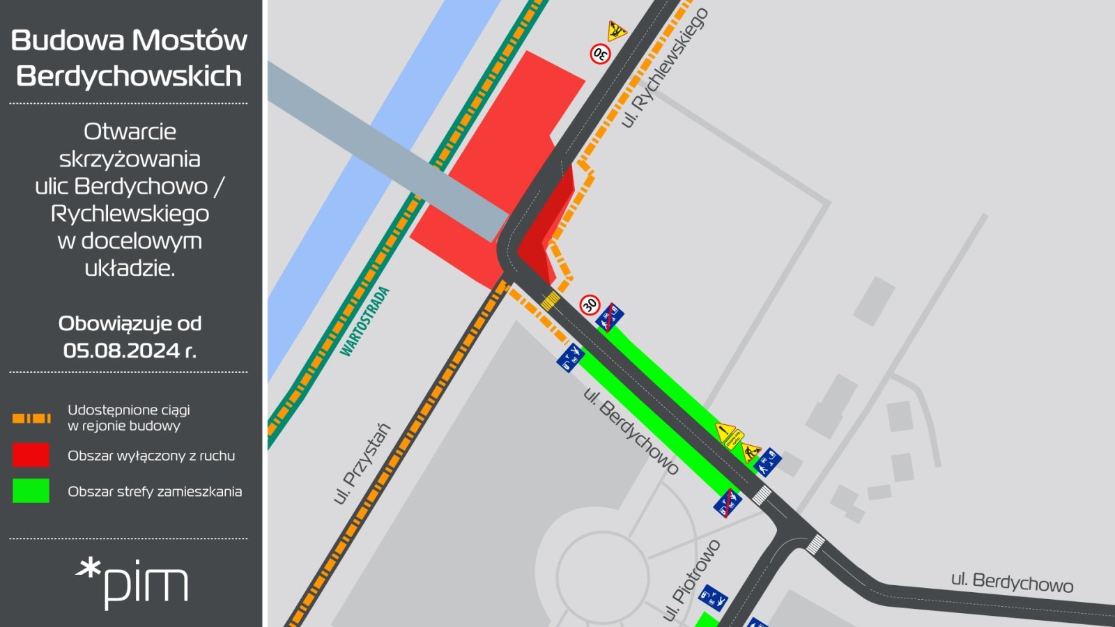 Mapka przedstwiająca zmiany w ruchu.