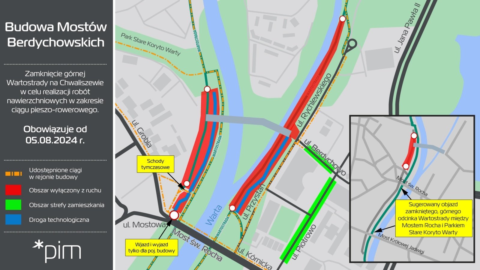 Mapka przedstwiająca zmiany w ruchu.