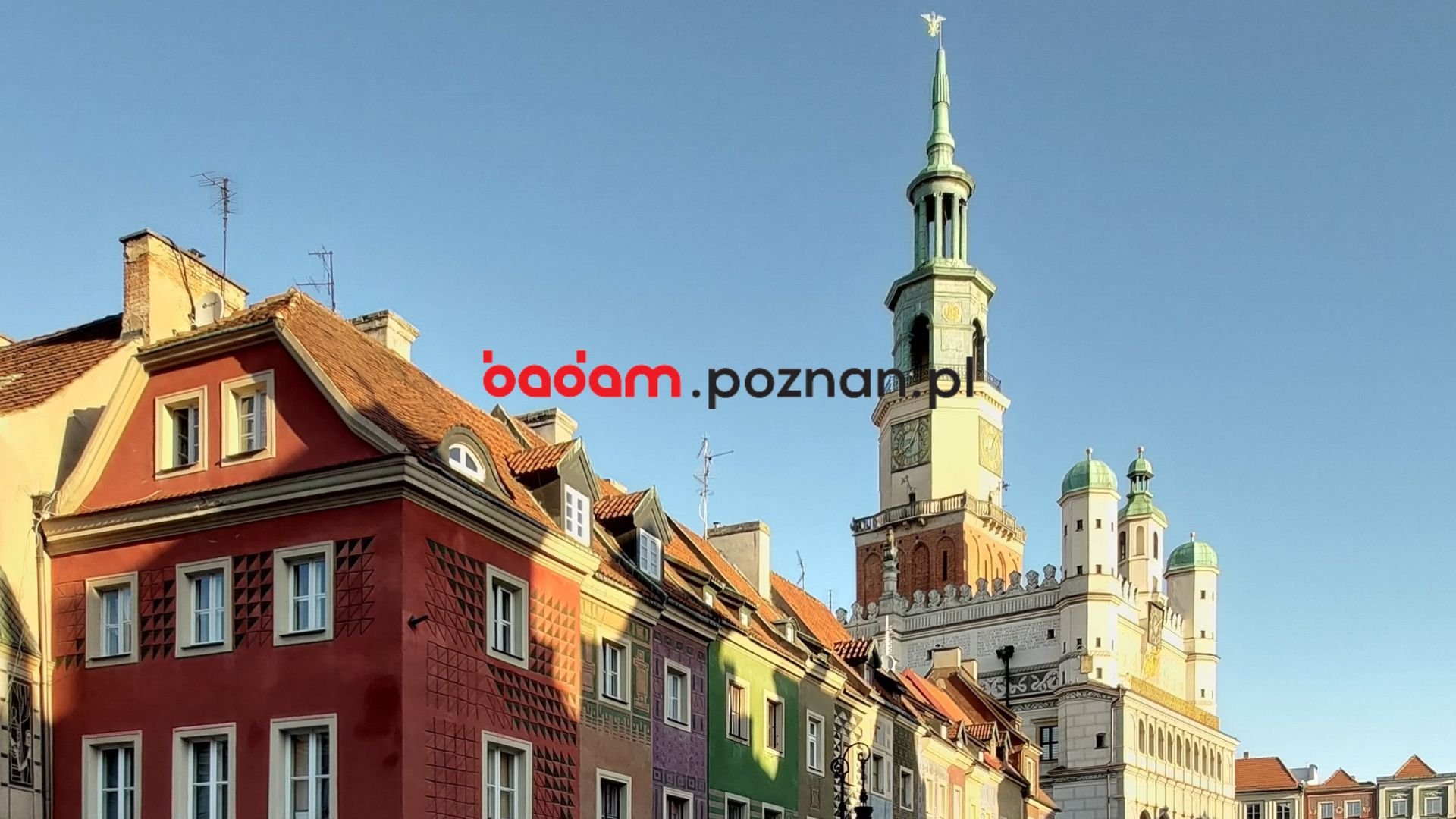 Na zdjęciu Stary Rynek, na zdjęcie nałożony napis: badam.poznan.pl