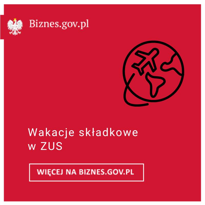 Grafika Promocyjna informująca o artykule pt. Wakacje składkowe w ZUS - grafika artykułu