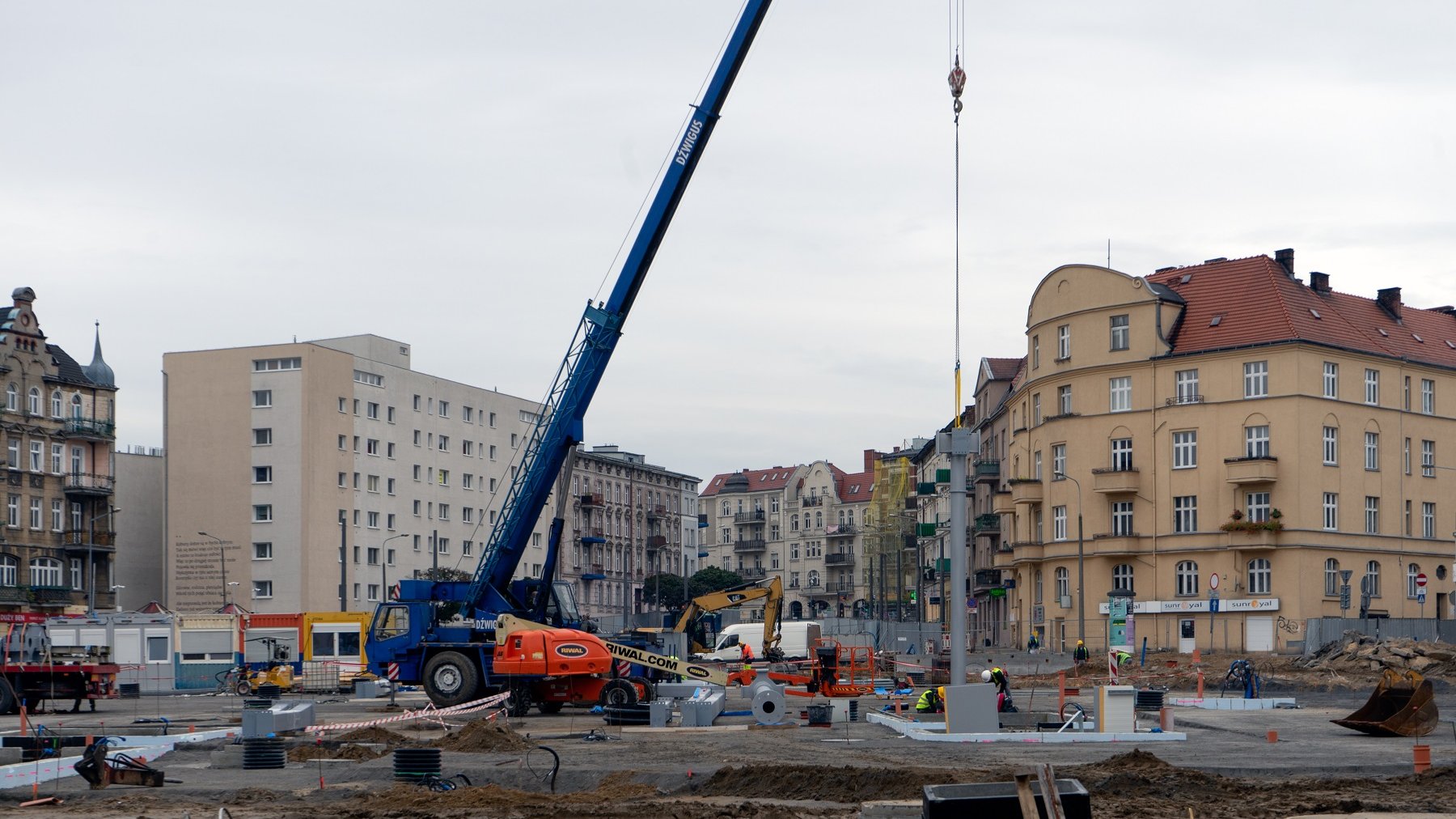 Prace na rynku Łazarskim