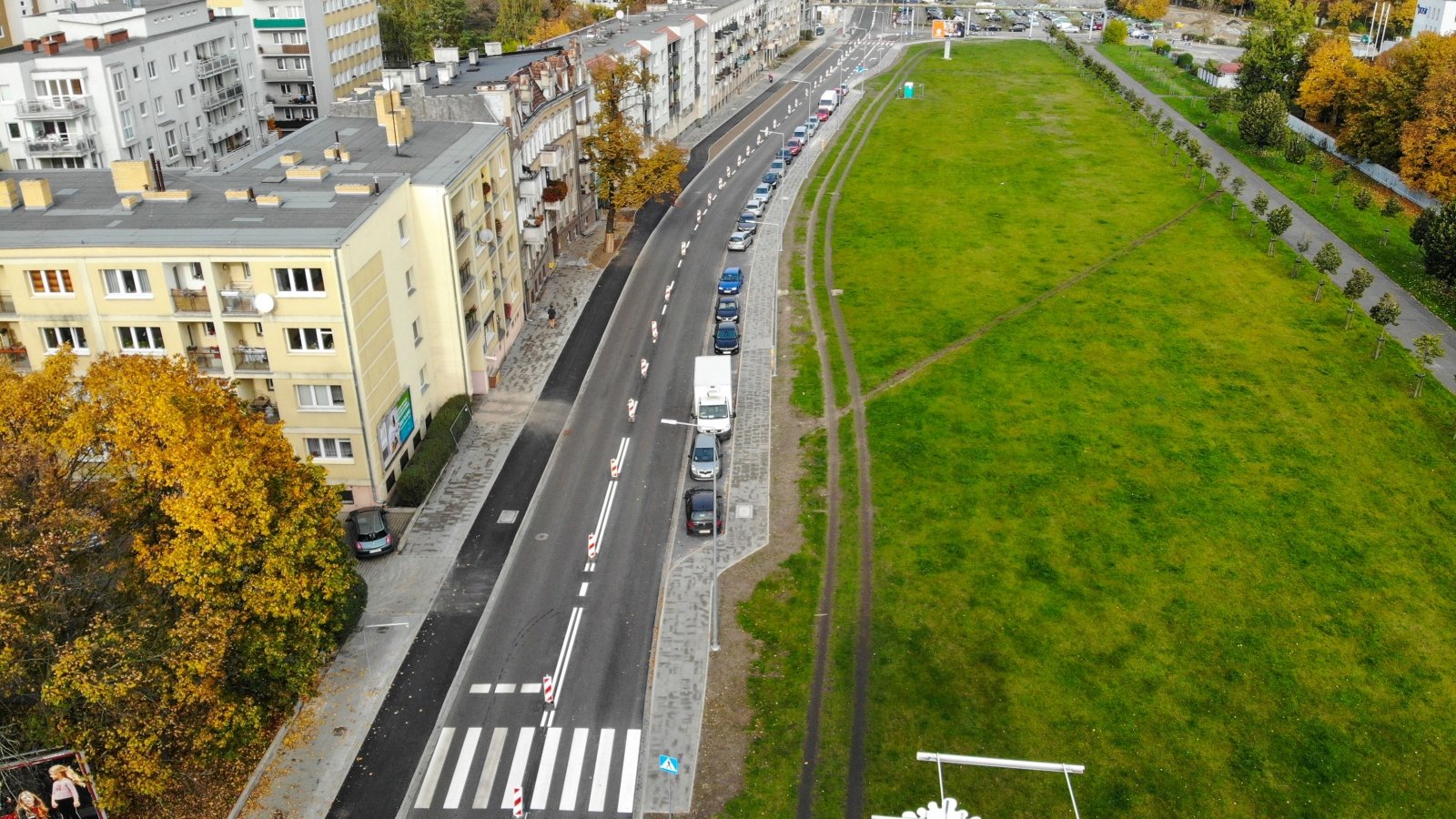 Widok z lotu ptaka na ul. Dolna Wilda