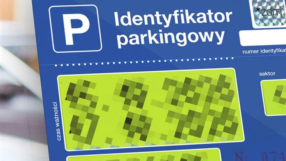 Identyfikator parkingowy.