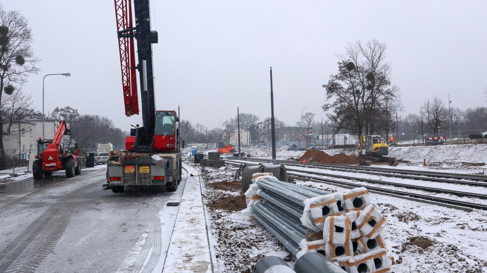 Galeria zdjęć z budowy trasy tramwajowej na Naramowice