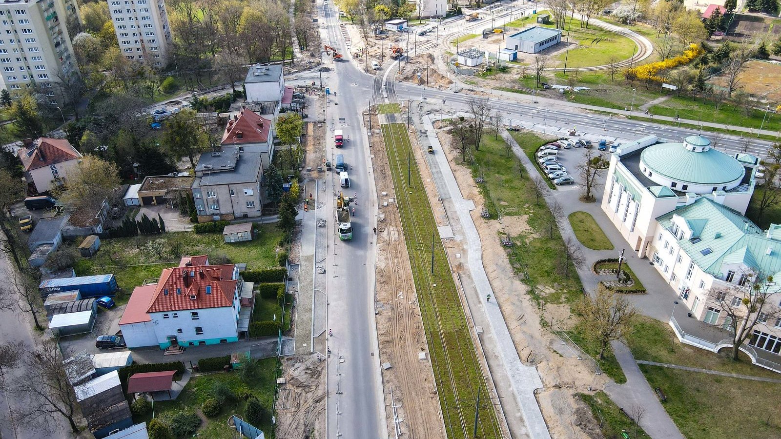 Galeria zdjęć z postępu prac przy budowie trasy tramwajowej na Naramowice