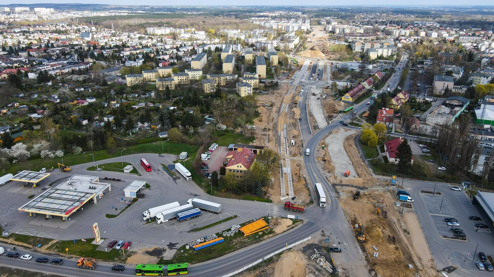 Galeria zdjęć z postępu prac przy budowie trasy tramwajowej na Naramowice