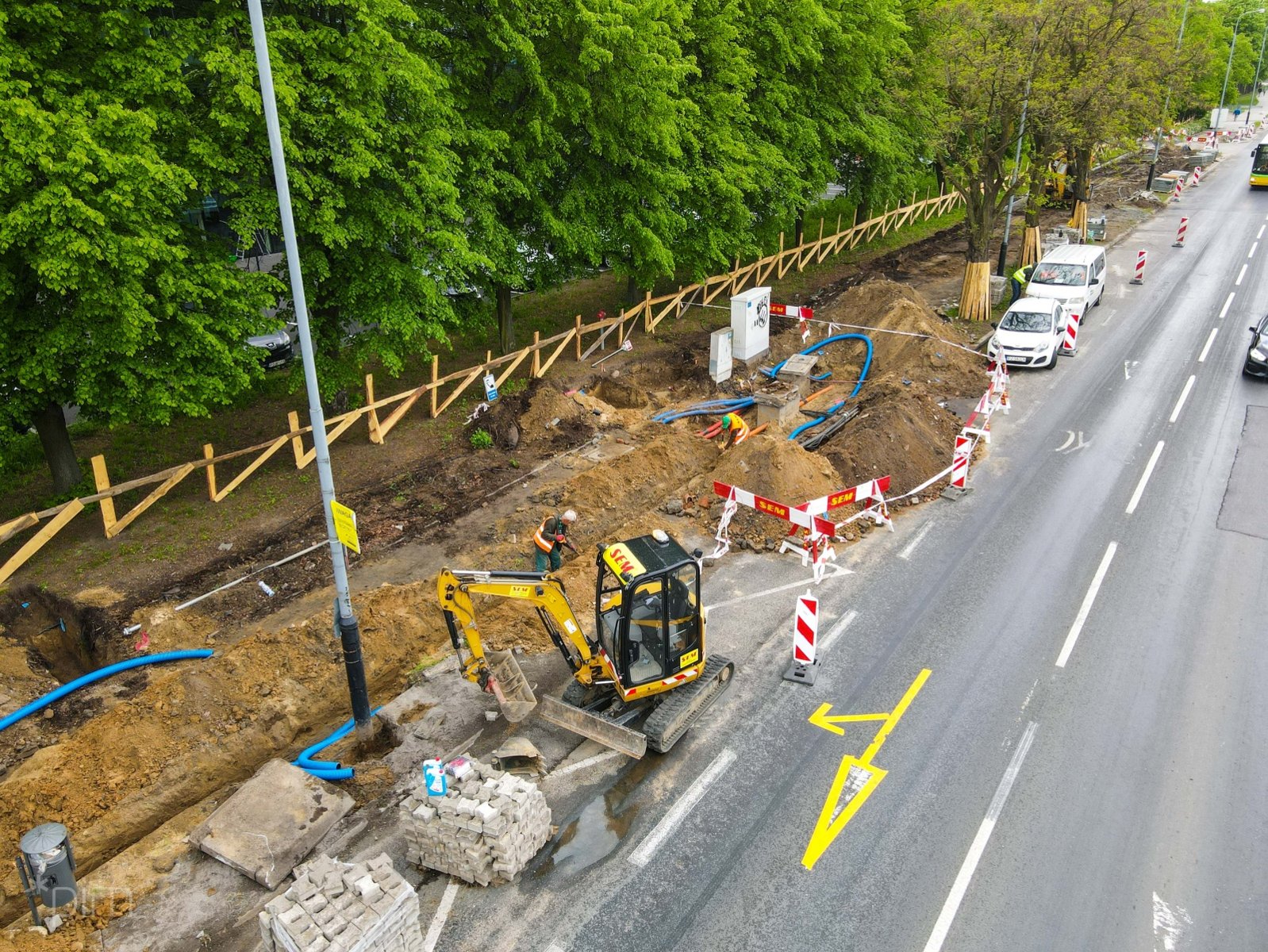 Galeria zdjęć z budowy drogi rowerowej przy ul. Grunwaldzkiej - grafika artykułu