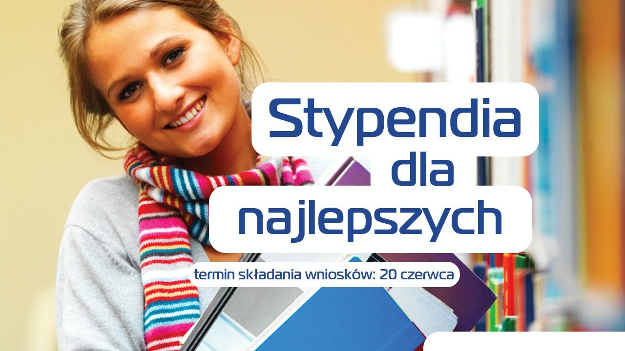 Grafika przedstawia dziewczynę w kolorowym szaliku i napis "Stypendia dla najlepszych". - grafika artykułu