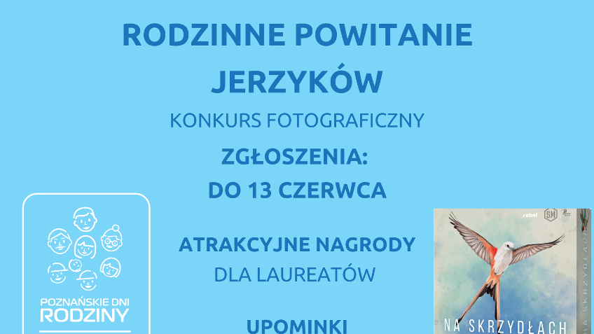 Grafika przedstawia plakat z informacjami o konkursie.