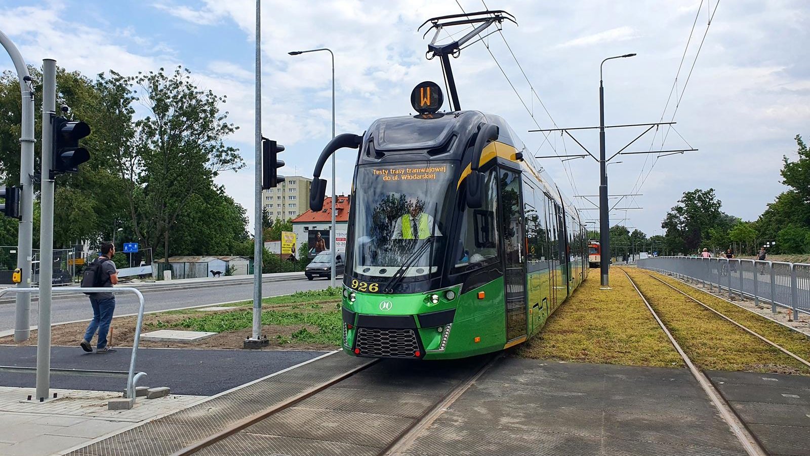 Tramwaje na trasie na Naramowice podczas testów