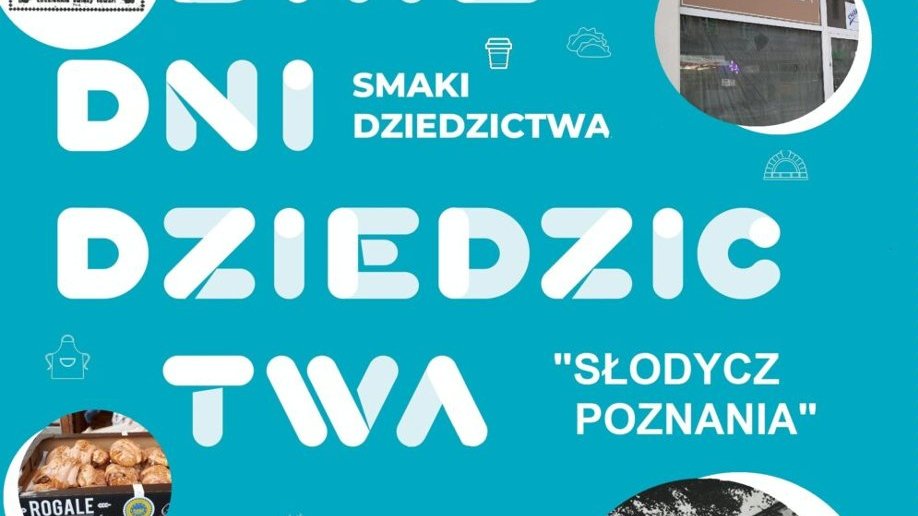 Plakat zapowiadający wydarzenie. Widać na nim zdjęcia m.in. rogala czy baru Kociak oraz informacje o akcji.