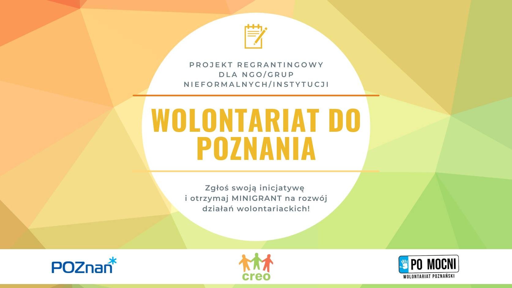 Infografika: zielono-żółte tło, na nim białe koło, w nim najważniejsze informacje dotyczące projektu - grafika artykułu