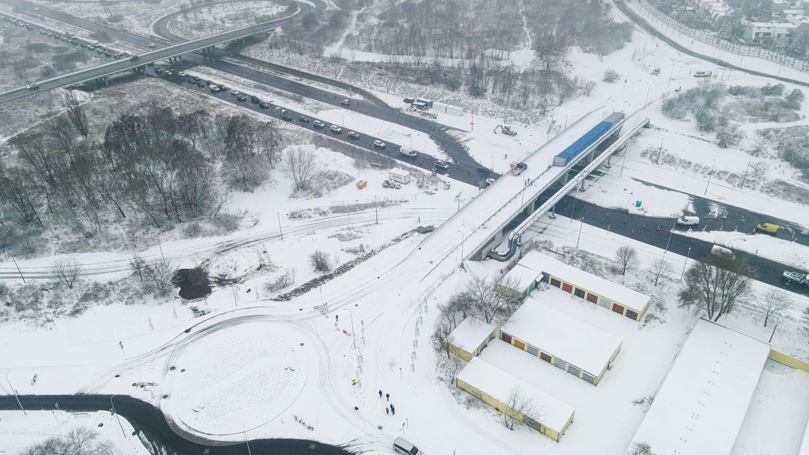 Galeria zdjęć z wizyty prezydenta Jaśkowiaka na wiadukcie przy ul. Kurlandzkiej