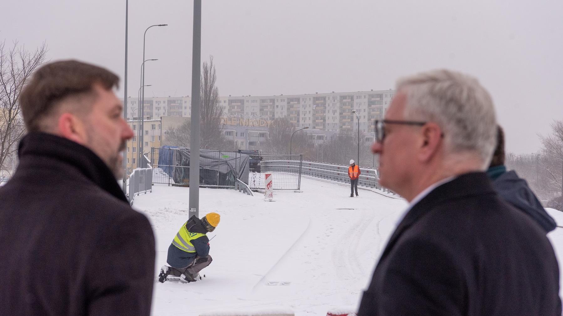 Galeria zdjęć z wizyty prezydenta Jaśkowiaka na wiadukcie przy ul. Kurlandzkiej